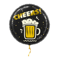 Cheers Helium Ballon – met helium gevuld, met gouden lint