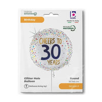 Cheers To 30 Years Folie Ballon - 46 cm - Ballonnenshop.nl