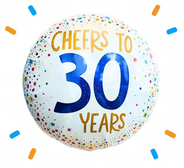 Cheers To 30 Years Helium Ballon - Gevuld Met Helium - 46 cm - Ballonnenshop.nl