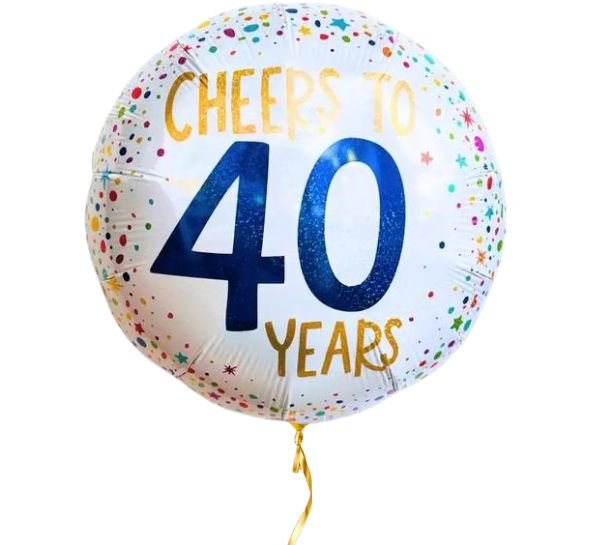 Cheers To 40 Years Helium Ballon - Gevuld Met Helium - 46 cm - Ballonnenshop.nl