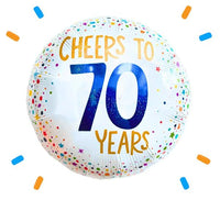 Cheers To 70 Years Helium Ballon - Gevuld Met Helium - 46 cm - Ballonnenshop.nl