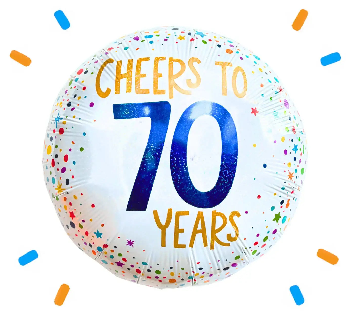 Cheers To 70 Years Helium Ballon - Gevuld Met Helium - 46 cm - Ballonnenshop.nl