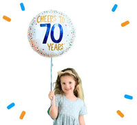 Cheers To 70 Years Helium Ballon - Gevuld Met Helium - 46 cm - Ballonnenshop.nl