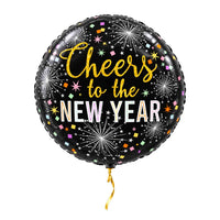 Cheers To The New Year Ballon – met helium gevuld, met gouden lint