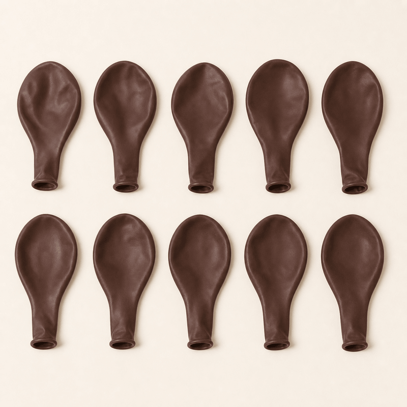 Chocolade Bruine Ballonnen 10 Stuks 30 cm - Ballonnenshop.nl