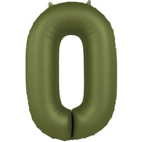 Cijfer Ballon 0 - Groen - 86 cm - Ballonnenshop.nl
