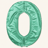 Cijfer Ballon 0 Licht Groen - 86 cm - Ballonnenshop.nl