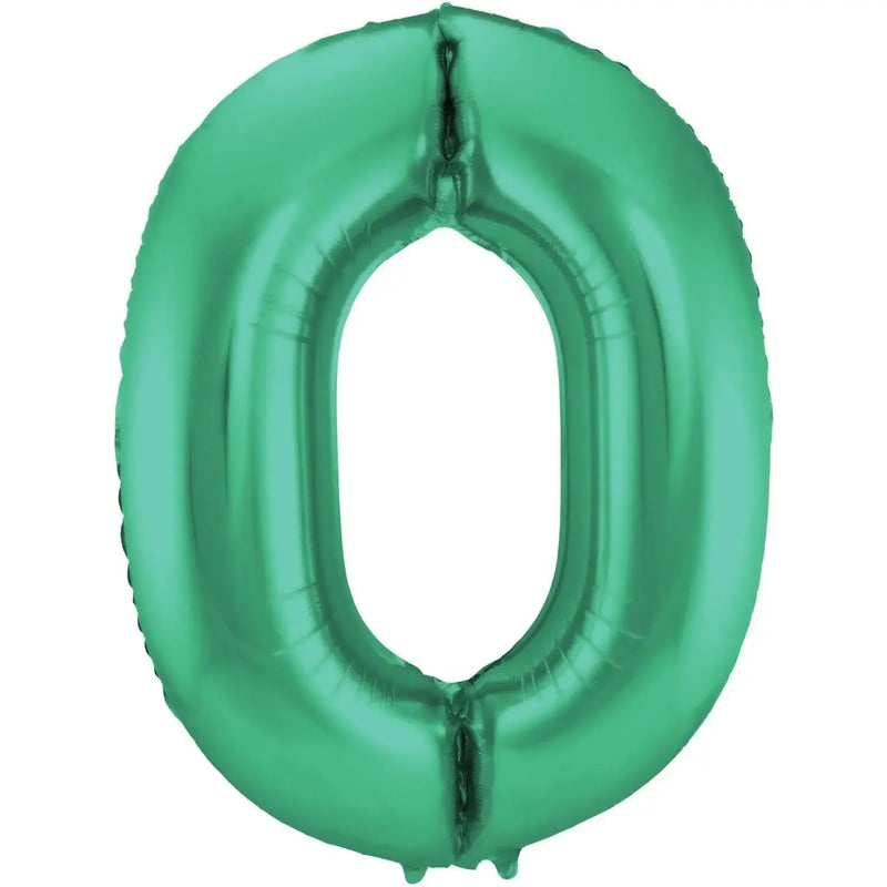 Cijfer Ballon 0 - Licht Groen - 86 cm - Ballonnenshop.nl