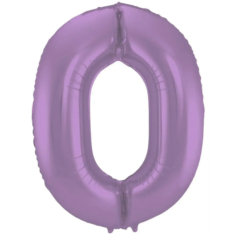 Cijfer Ballon 0 - Paars - 86 cm - Ballonnenshop.nl