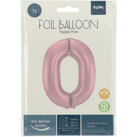 Cijfer Ballon 0 - Pastel Roze - 86 cm - Ballonnenshop.nl