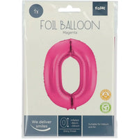 Cijfer Ballon 0 - Roze - 86 cm - Ballonnenshop.nl
