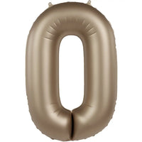 Cijfer Ballon 0 - Starlight Goud - 86 cm - Ballonnenshop.nl