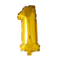 Cijfer Ballon 1 Goud 102 cm - Ballonnenshop.nl
