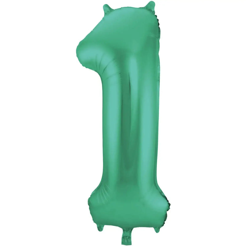 Cijfer Ballon 1 - Licht Groen - 86 cm - Ballonnenshop.nl