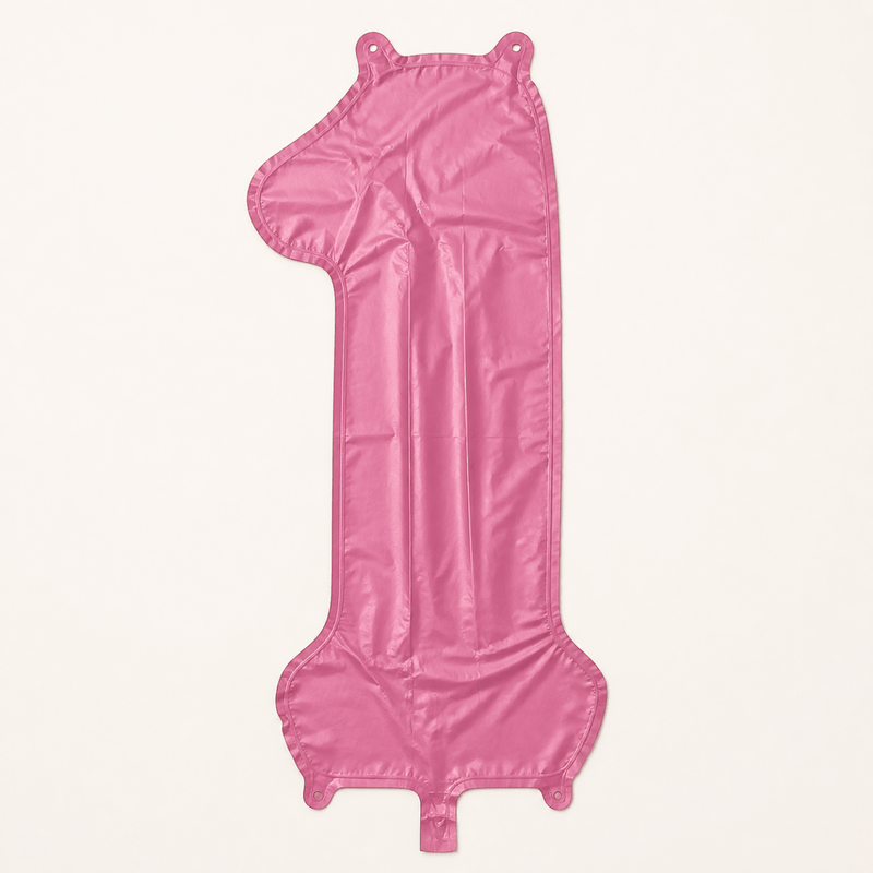 Cijfer Ballon 1 Mat Roze - 86 cm - Ballonnenshop.nl