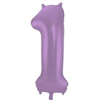 Cijfer Ballon 1 - Paars - 86 cm - Ballonnenshop.nl