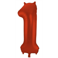 Cijfer Ballon 1 - Rood - 86 cm - Ballonnenshop.nl
