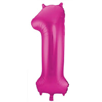 Cijfer Ballon 1 Roze - 86 cm - Ballonnenshop.nl
