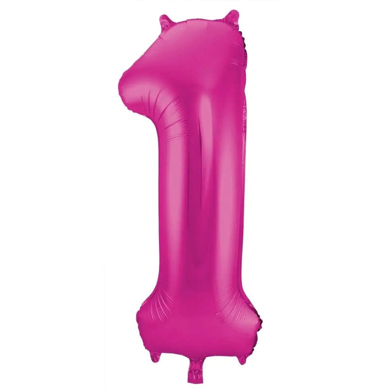Cijfer Ballon 1 Roze - 86 cm - Ballonnenshop.nl