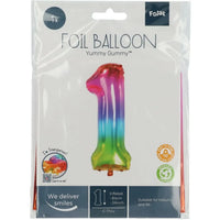 Cijfer Ballon 1 - Yummy Gummy - 86 cm - Ballonnenshop.nl