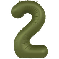 Cijfer Ballon 2 - Groen - 86 cm - Ballonnenshop.nl