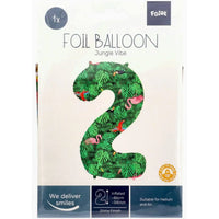Cijfer Ballon 2 - Jungle - 86 cm - Ballonnenshop.nl