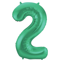 Cijfer Ballon 2 - Licht Groen - 86 cm - Ballonnenshop.nl