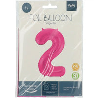 Cijfer Ballon 2 - Roze - 86 cm - Ballonnenshop.nl