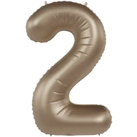 Cijfer Ballon 2 - Starlight Goud - 86 cm - Ballonnenshop.nl