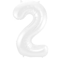 Cijfer Ballon 2 - Wit - 86 cm - Ballonnenshop.nl