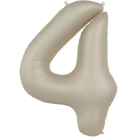 Cijfer Ballon 4 - Creamy Latte - Matt - 86 cm - Ballonnenshop.nl