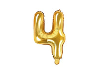 Cijfer Ballon 4 Goud 35 cm - Ballonnenshop.nl