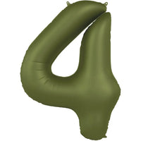 Cijfer Ballon 4 - Groen - 86 cm - Ballonnenshop.nl