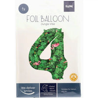 Cijfer Ballon 4 - Jungle - 86 cm - Ballonnenshop.nl