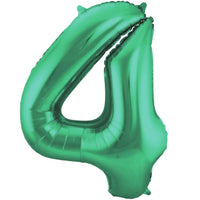 Cijfer Ballon 4 - Licht Groen - 86 cm - Ballonnenshop.nl