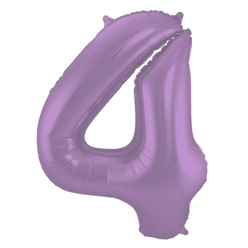 Cijfer Ballon 4 - Paars - 86 cm - Ballonnenshop.nl