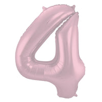 Cijfer Ballon 4 - Pastel Roze - 86 cm - Ballonnenshop.nl