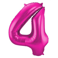 Cijfer Ballon 4 Roze - 86 cm - Ballonnenshop.nl
