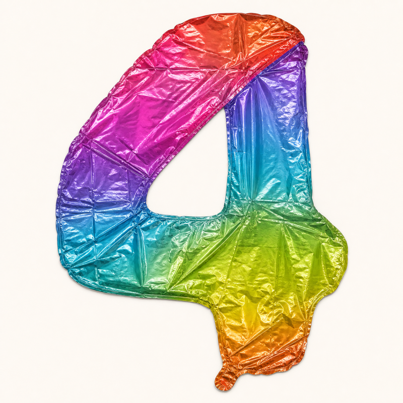 Cijfer Ballon 4 Yummy Gummy - 86 cm - Ballonnenshop.nl