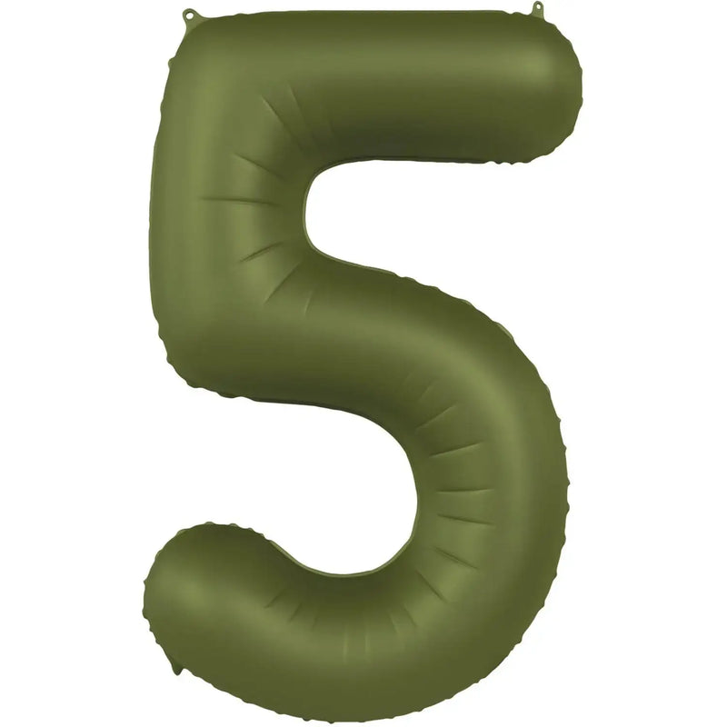 Cijfer Ballon 5 - Groen - 86 cm - Ballonnenshop.nl