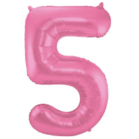 Cijfer Ballon 5 - Mat Roze - 86 cm - Ballonnenshop.nl