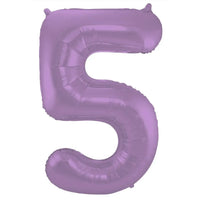 Cijfer Ballon 5 - Paars - 86 cm - Ballonnenshop.nl