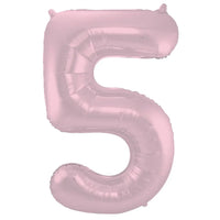 Cijfer Ballon 5 - Pastel Roze - 86 cm - Ballonnenshop.nl