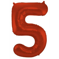 Cijfer Ballon 5 - Rood - 86 cm - Ballonnenshop.nl