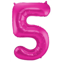 Cijfer Ballon 5 - Roze - 86 cm - Ballonnenshop.nl
