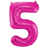 Cijfer Ballon 5 Roze - 86 cm - Ballonnenshop.nl