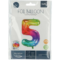 Cijfer Ballon 5 - Yummy Gummy - 86 cm - Ballonnenshop.nl
