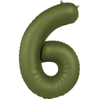 Cijfer Ballon 6 - Groen - 86 cm - Ballonnenshop.nl