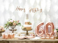 Cijfer Ballon 6 Rose Goud 35 cm - Ballonnenshop.nl