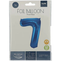 Cijfer Ballon 7 - Blauw - 86 cm - Ballonnenshop.nl